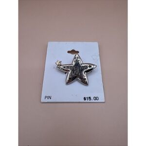 Classic Pin‎ Brooch Reach For The Stars Smiling Face Signed Dancraft Confide New
